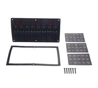 Pannello interruttori a bilanciere per auto marine 8 Gang 3PIN e interruttori automatici Protezione contro il sovraccarico Pannello interruttori a LED