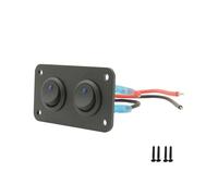 Pannello interruttori a levetta universali da 12 V, 1-4 gang, USB, for auto, barca, camper, camion, LED blu, accessori for lo styling, interruttore a bilanciere marino(WHITE)