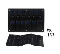Pannello Interruttori Bilanciere Marine Impermeabile 6 Gang Circuit Breaker