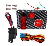Pannello Interruttori di Accensione per Auto da Corsa 12V con Interruttori a Levetta per Pulsante di Avviamento del Motore Pannello in Fibra di Carbonio Luce LED per Auto da Corsa Barca Camion