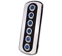 Pannello interruttori in fibra di carb. LED blu - 1 PZ Osculati - 14.850.11
