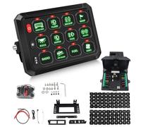 Pannello Interruttori RGB A 12 Bande, Scatola Relè Interruttore LED 12V-24V, Sistema Relè Di Controllo Circuito Pannello Interruttori, For Auto, Camion, Pick-up, Barca, UTV, SUV
