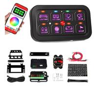 Pannello Interruttori RGB A 8 Bande, 5 Livelli Di Luminosità, Interruttore Multifunzione, Relè Elettronico Della Scatola Di Controllo Del Circuito Ausiliario, For Camion, Camper, ATV, UTV, Barca