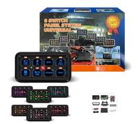 Pannello Interruttori RGB A 8 Bande, Pannello Di Controllo Touch LED, Scatola Interruttori Touch, Relè Elettronico Circuito Ausiliario, For Camper, ATV, UTV, Barca, Camion