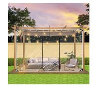 Pannello Laterale in Telone per Gazebo con Porta Cerniera,Tenda Divisoria, Tende Teloni Trasparenti Impermeabili , Telone Trasparente per Patio Verandato Pergola, pesante ( Size : H1.8xW2m/H5.9xW6.5ft