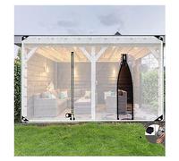 Pannello Laterale in Telone ,Telo PVC Trasparente Telo pergola Tende Laterali Gazebo con Porta a Zip ,Tende in PVC for Auto Cabana Veranda, ( 0.5mm di spessore,680 g/m²) ( Size : H2.3xW4m/H7.5xW13.1ft