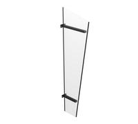 Pannello laterale modello Perugia, in alluminio e vetro acrilico, antracite, con bordo superiore orizzontale, configura individualmente