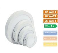PANNELLO LED APPLIQUE PLAFONIERA 12W 18W 25W DA PARETE SOFFITTO CON STAFFA