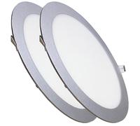 Pannello LED ATOMANT tondo 24W piatto, foro 280mm, bordo cromo, 2200 lumen, alimentatore incluso, basso consumo, alta efficienza, ideale per soggiorni, cucine, uffici, installazione facile, luce