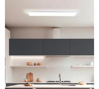 Pannello LED brillante a plafone | 25 x 96 cm | pannello a parete e a plafone con funzione di memoria e timer | dimmerabile tramite telecomando | CCT | 3000 lm | 3000-6500 K | in plastica bianca