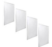Jandei Pannello LED da soffitto, 59,5 x 59,5 cm, 48 W, 3900 lumen, bianco, confezione da 4 (bianco caldo 3000 K)