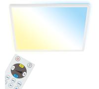 BRILONER Leuchten 7082-016 Pannello LED, plafoniera dimmerabile, plafoniera con retroilluminazione, telecomando, 22 watt, 3000 lumen, bianco, 420 x 420 x 29 mm (L x P x A)