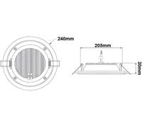 Pannello Led incasso Rotondo cornice in plexiglass effetto vetro lucido da inter