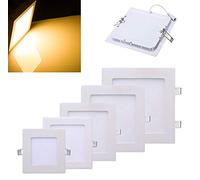 PANNELLO LED LUCE CALDA 3000K FARETTO 3 6 12 18 24 W PLAFONIERA SLIM AD INCASSO (18.0)