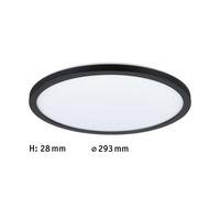Paulmann 70998 Pannello LED Atria Shine 293 mm tondo incl. 1x16 W bianco caldo nero plastica sistema di illuminazione 3000 K 16 W, Ø 293mm