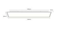 Pannello LED Prios Gelora, 120 cm, 4.000 K, colore argento, alluminio PRIOS