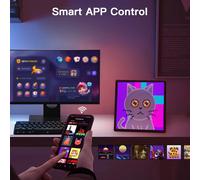 Pannello LED RGB Pixel con Display Digitale Fai da Te, Immagine Graffiti, Testo, Decorazione da Scrivania, Controllo APP, 16 X 16 Pixel