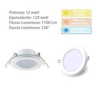 Pannello led slim incasso 12 watt cct tre colorazione di luce 6500k 3000k 4000k [EEK: E]