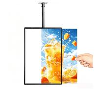 Pannello Luminoso A LED Per Menù Da Parete, Cartellone Pubblicitario | Con Asta Telescopica, Scatola Luminosa A LED 3D Slim Snap Frame, Tabellone Pubblicitario(50cmx70cm/19.7"x27.5")