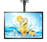 Pannello Luminoso A LED Per Menù Da Parete, Espositore Per Caffè | Cartellone Pubblicitario Commerciale 3D Slim Snap Frame, Dotato Di Asta Telescopica(50cmx100cm)