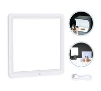 Pannello luminoso a LED senza ombre da 20 cm per studio fotografico, illuminazione uniforme e brillante per la fotografia di prodotti.