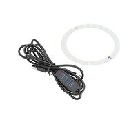 Pannello luminoso ad anello a LED da 10 W alimentato tramite USB | Piastra luminosa circolare 3V-5V con illuminazione bicolore calda e fredda, 50 perline SMD 2835, diametro interno 92 mm