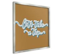 Pannello Magnetico 50x50 cm | con Cornice Argento | Viaggio Da Sogno