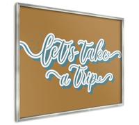 Pannello Magnetico 80x60 cm | con Cornice Argento | Viaggio Da Sogno