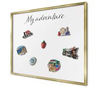 Pannello Magnetico 80x60 cm | con Cornice Oro | My Adventure
