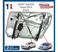 Pannello Meccanismo Alzacristalli Anteriore Sinistro per Passat 3b Superb