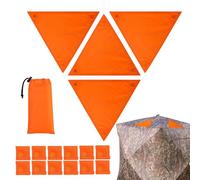 Pannello Mimetico Arancione Fiammante,Copertura Magnetica con 12 Bottoni | 4 Pezzi Pannelli di Sicurezza per Riparo su Albero,Per Tenda, Zaino, Corsa, Avventura, Ciclismo, Costruzione, Uomini, Donne,