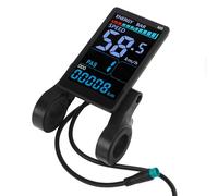 Pannello Misuratore Display LCD per Bici Elettrica con Retroilluminazione, Schermo in ABS per Mountain Bike e Scooter, velocità in Tempo Reale, Batteria, Monitoraggio del Chilometraggio