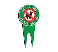 Pannello "No Pee Dog" - Pannello da cortile con picchetti a H in metallo, protezione del prato "Si prega di essere rispetto", impedisce ai cani di fare pipì sulla vostra proprietà, pannello esterno