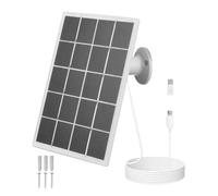 Pannello Olar Per Telecamera Di Sicurezza | Caricatore A Pannello Solare 6,69 X 4,65 X 0,39 Pollici, 10 W | Impermeabile IP65 Con Di Montaggio Regolabile A 360° Per Telecamera E
