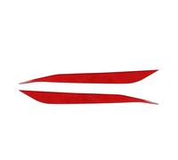 Pannello palpebra sopracciglio faro, rivestimento interno, adesivo modificato Tirm compatibile con Corvette C8 2020, accessori auto in fibra di carbonio(Red Carbon Fiber)