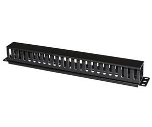 Pannello Passacavi 1 unità a Gabbia per Rack con Coperchio Scorrevole 25 Slot