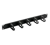 Techly Professional 305922 Pannello Passacavi 5 Anelli Senza Fori 1U Nero Nero