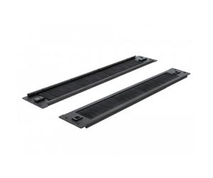 Pannello passacavi con spazzola DeLOCK 2U nero 19" per gestione cavi