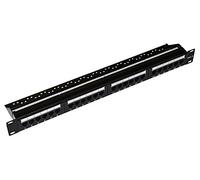 Link Pannello Patch 19" Non Schermato UTP 24 Porte 8 Poli Rj45 per Reti Categoria 6, Nero