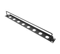 Pannello Patch 1u a 8 Slot per Rack Audio Nero | Gestione Unificata del Cabinet, Riduce Danni AI Cavi, Distribuzione Segnale Efficiente, 19 Pollici