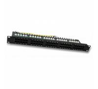 Pannello Patch 50 Porte UTP Telefonico Cat.3 per armadi Rack, Nero