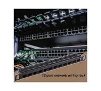 Pannello Patch A 12 Porte, Rack per L'Organizzazione Dei Cavi di Rete, Pannello Patch di Rete per Cavi Cat5e/Cat6 Non Schermati per La Gestione Dei