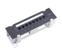 Pannello patch a 8 porte per Cat. 6, versatile, montaggio a parete in plastica per data center, computer, cablaggio domestico, sala server, ufficio