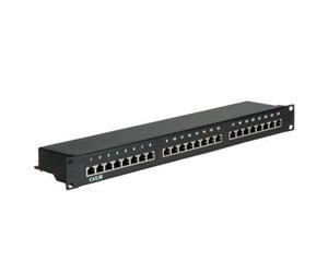 Pannello patch - Cat 5E - STP - RJ -45 X 24 - Black - 48,3 cm (19 pollici) NEW