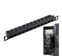 Pannello patch di rete a 12 porte - Supporto Wire Manager - Organizzatore di gestione dei fili, rack di cablaggio per cavi Cat5e/Cat6 non schermato per fabbrica