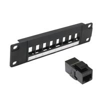 Pannello patch di rete a 8 porte UTP/FTP non schermato/schermato montato su rack 10 pollici Cat 3/Cat 5e/Cat 6/Cat 6A Inline Keystone Distribution Frame (Cat 6)
