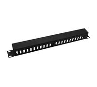 Pannello patch di rete Braccio di gestione cavi in metallo 19 pollici cablaggio orizzontale montato su rack nero per armadio nero (IW-PP-CM-03-25)