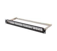 Pannello patch LANBERG 24 porte 1U 19 pol Keystone Nero