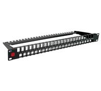Techly Professional Pannello Patch Modulare Senza Frutti 48 posti 1 HE Nero