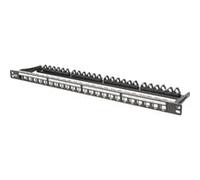 Pannello di Patch 24 Porte Cat6a Alta Densità 0.5U Nero Digitus